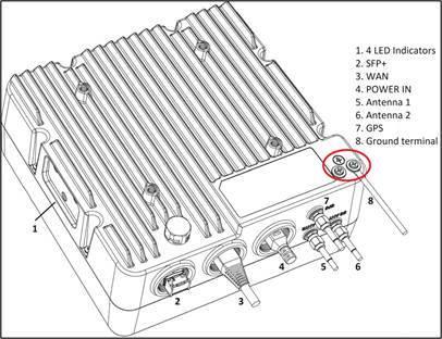 Ground terminal (spare shown circled)